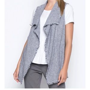 Picadilly Canada Drape Front Vest New with Tags Womens Large